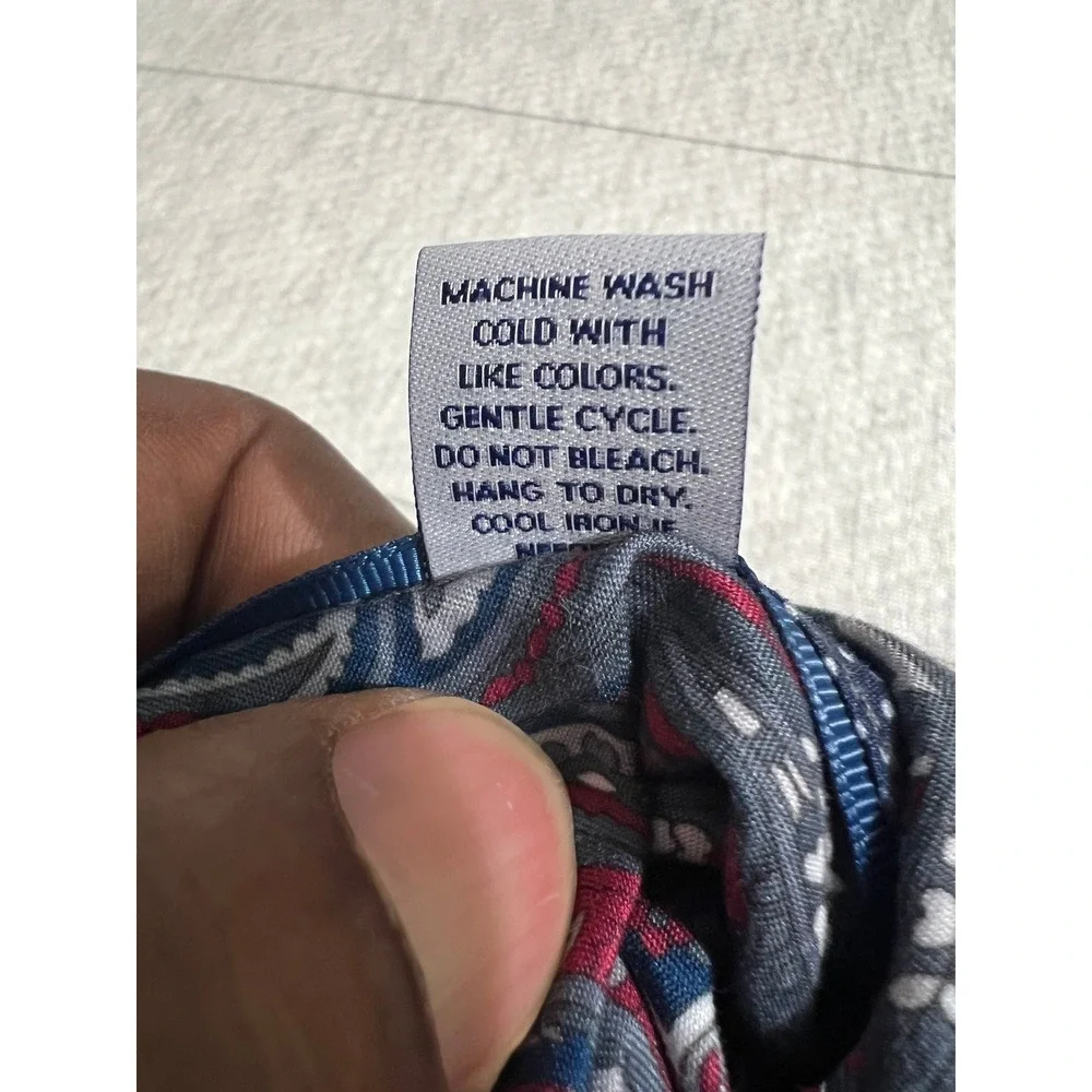 Kilburne & Finch Mens L Blue Red Paisley Long Sleeve Button Down Shirt
